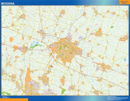 Mapa Modena enmarcado plastificado 