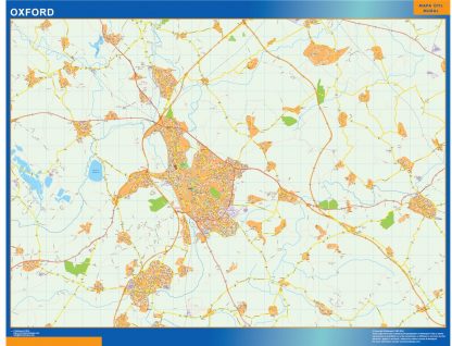 Mapa Oxford enmarcado plastificado 