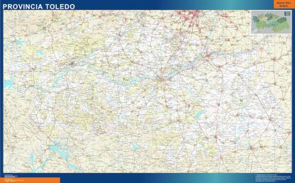 Mapa Provincia Toledo enmarcado plastificado 