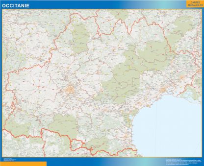 Region OccitanIe enmarcado plastificado 