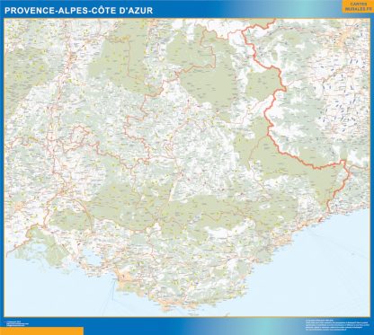 Region Provence-alpes cote azur enmarcado plastificado 