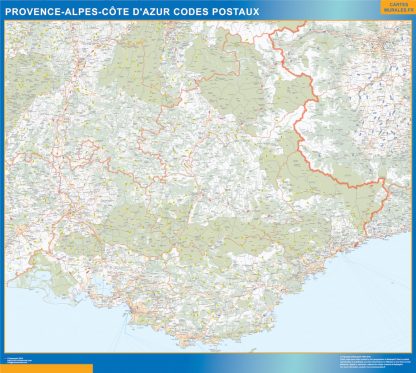 Región Provence-alpes cote azur codigos postales enmarcado plastificado 